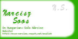 narcisz soos business card