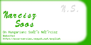 narcisz soos business card